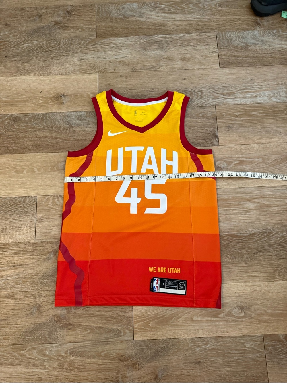 Donovan Mitchell Nike Utah Jazz Gradient Red Orange Yellow #45 Basketball Jersey